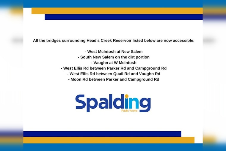 All Six Spalding County Bridges Reopen After Flood Risk Precaution, Residents Resume Regular Travel