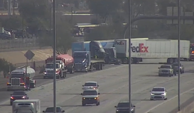 Amazon and FedEx Trucks Collide on I-10 Near Avondale, Prompting Freeway Shutdown and Cleanup