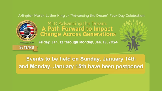 Arlington Postpones MLK Day Events Due to Severe Weather, Gala and Talent Showcase to Proceed