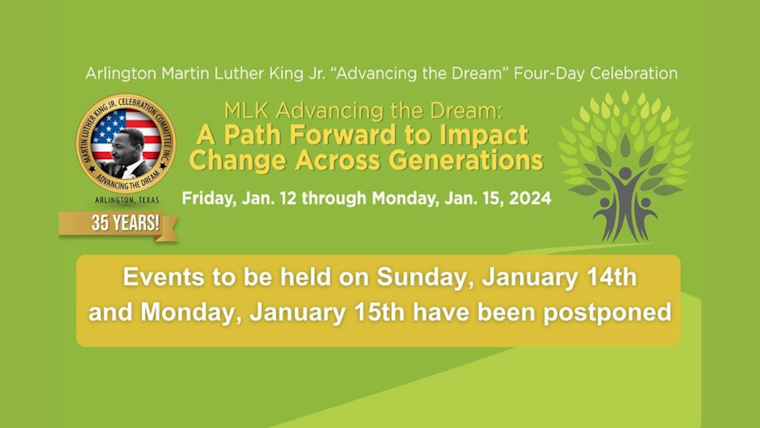 Arlington Postpones MLK Day Events Due to Severe Weather, Gala and Talent Showcase to Proceed