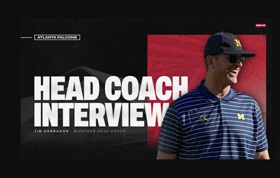 Atlanta Falcons Interview Michigan's Jim Harbaugh in Search for New Head Coach