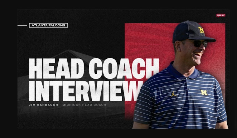 Atlanta Falcons Interview Michigan's Jim Harbaugh in Search for New Head Coach