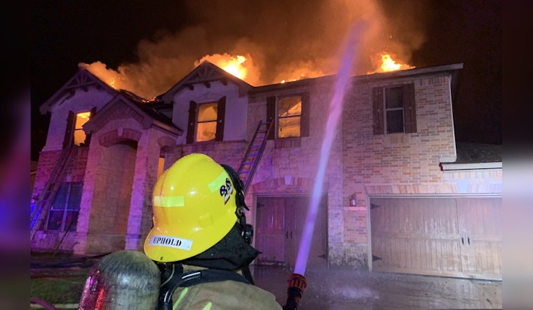 Austin Fire Crews Battle Vacant House Blaze, Two Firefighters Briefly Trapped in Collapse