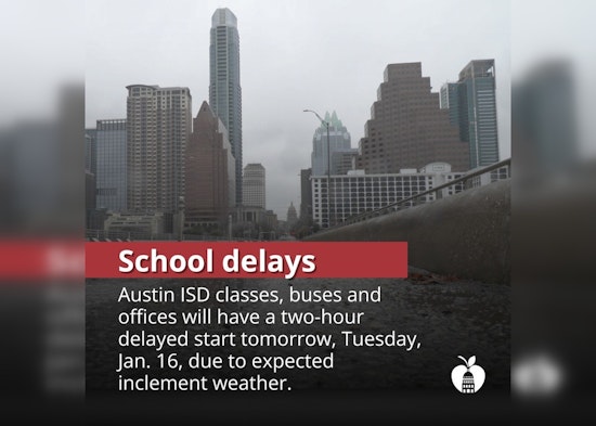 Austin Schools Announce 2-Hour Delay Amid Winter Weather Concerns