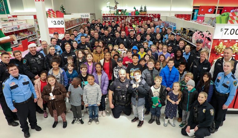 Blaine Police Swap Handcuffs for Shopping Baskets to Spread Holiday Cheer to 60 Local Kids