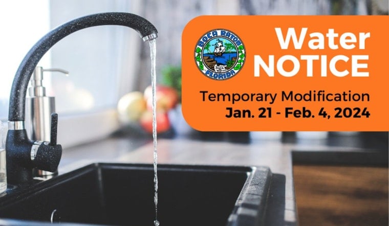 Boca Raton Begins Enhanced Water Disinfection, Residents Warned of Taste, Potential Risk to Dialysis and Aquatic Pets