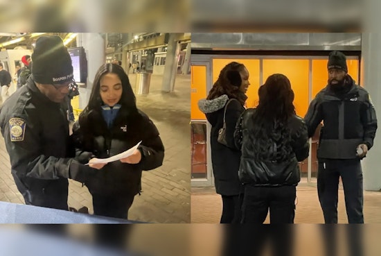 Boston Police Department Conducts Recruitment Drive at Ruggles T Station Ahead of Civil Service Exam Deadline