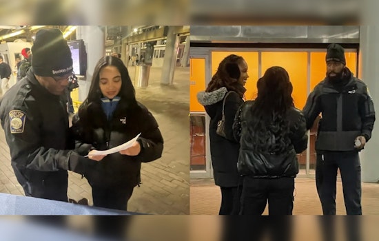 Boston Police Department Conducts Recruitment Drive at Ruggles T Station Ahead of Civil Service Exam Deadline