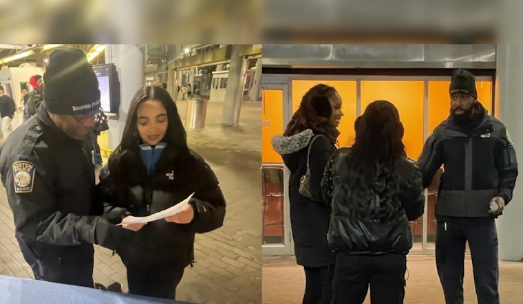 Boston Police Department Conducts Recruitment Drive at Ruggles T Station Ahead of Civil Service Exam Deadline