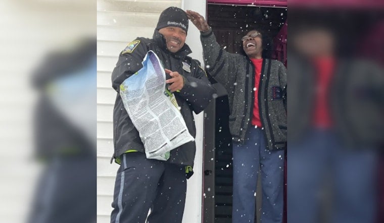 Boston Police Swap Handcuffs for Shovels, Dig Out Elderly Resident During Winter Whiteout