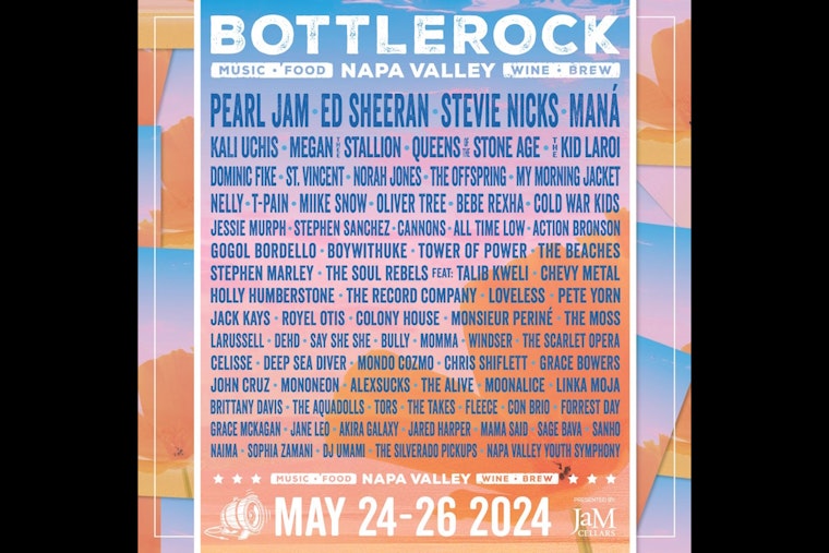 BottleRock Napa Valley's Star-Studded 2023 Lineup: Ed Sheeran, Stevie Nicks, Pearl Jam, and More Set to Electrify Wine Country