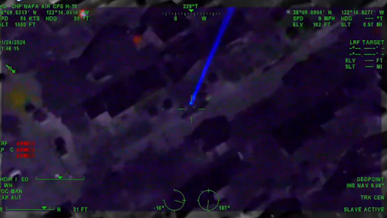 VIDEO: California Man Accused of Endangering Police Helicopter with Laser Strike in Vallejo