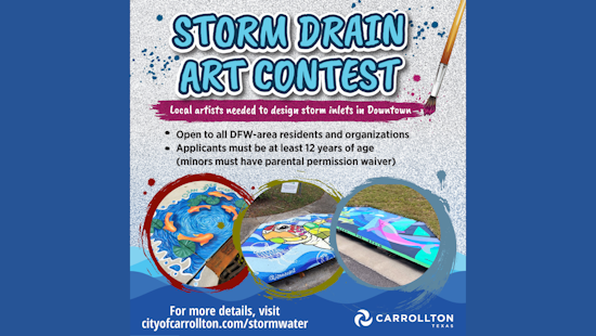 Carrollton Seeks Artists for Storm Drain Art Contest to Highlight Waterway Preservation