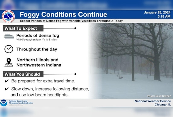 Chicago Engulfed in Dense Fog for Second Day, Pothole Repairs Underway Amid Visibility Woes