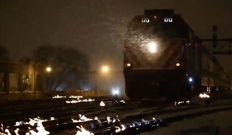 Chicago Rail Agencies Employ Gas-Fed Flames to Thaw Switches, Keep Trains on Time In Icy Weather