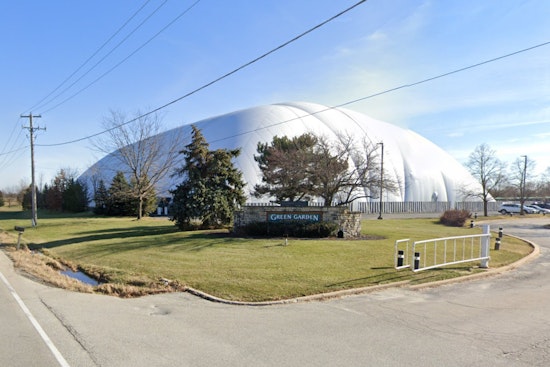 Chicago's Green Garden Golf Dome Collapses Under Winter Storm's Fury in Frankfort