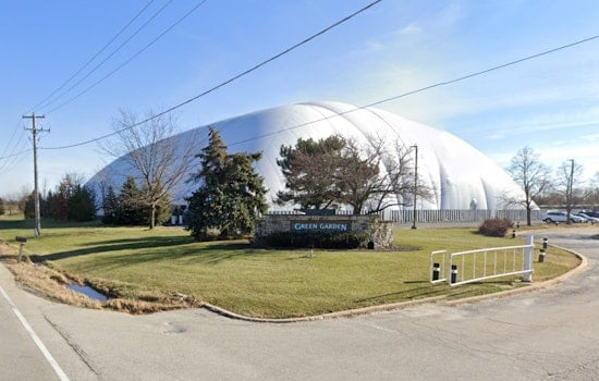 Chicago's Green Garden Golf Dome Collapses Under Winter Storm's Fury in Frankfort