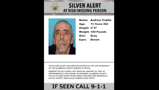 CHP Issues Silver Alert for Missing 73-Year-Old Man in Hayward, Seeks Public's Help