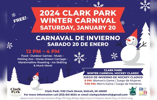 Clark Park Winter Carnival in Detroit Teams Up with Charity Hockey for Community Fun and Philanthropy
