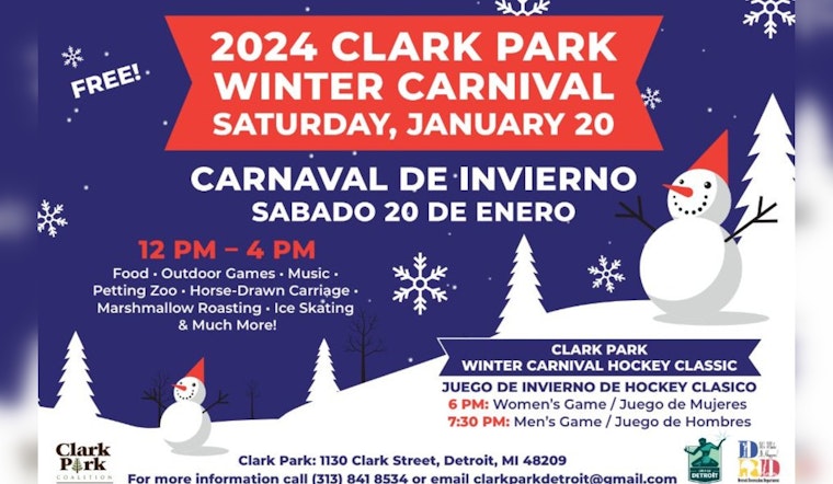 Clark Park Winter Carnival in Detroit Teams Up with Charity Hockey for Community Fun and Philanthropy