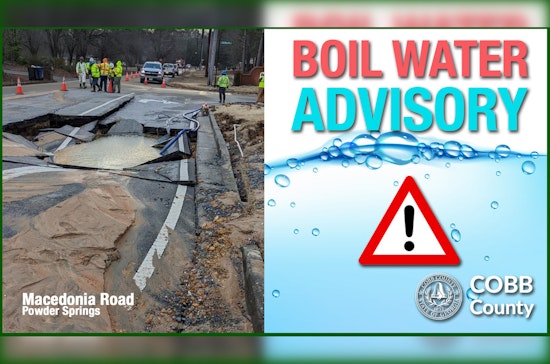 Cobb County Water Main Break Prompts Boil Water Advisory, Road Closures in Metro Atlanta