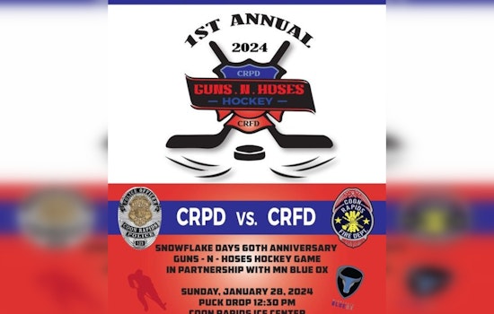 Coon Rapids Police and Fire Departments Face Off in Charity Hockey Game for Community Spirit