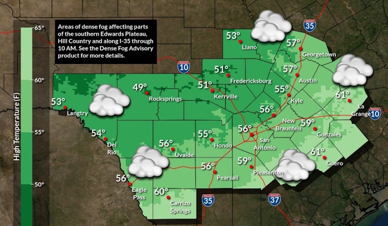 Dense Fog Engulfs Austin and Surrounding Counties, High Winds and Critical Fire Weather Loom