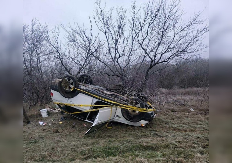 Driver Sustains Minor Injuries in Mustang Ridge Rollover; Travis County Urges Caution on Icy Roads