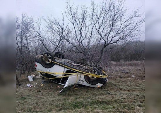 Driver Sustains Minor Injuries in Mustang Ridge Rollover; Travis County Urges Caution on Icy Roads
