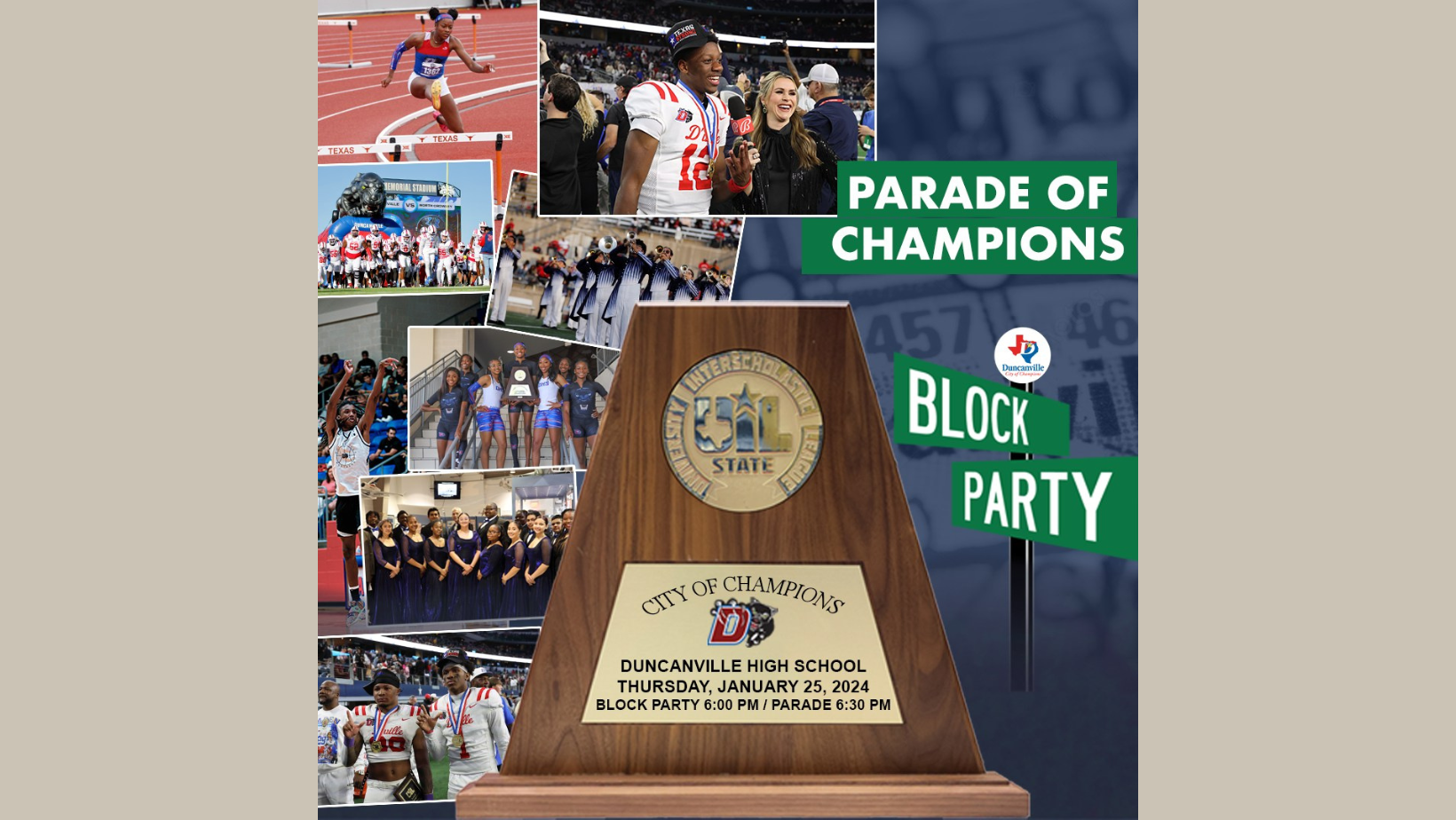 Duncanville Celebrates High School Champions with Parade and Block