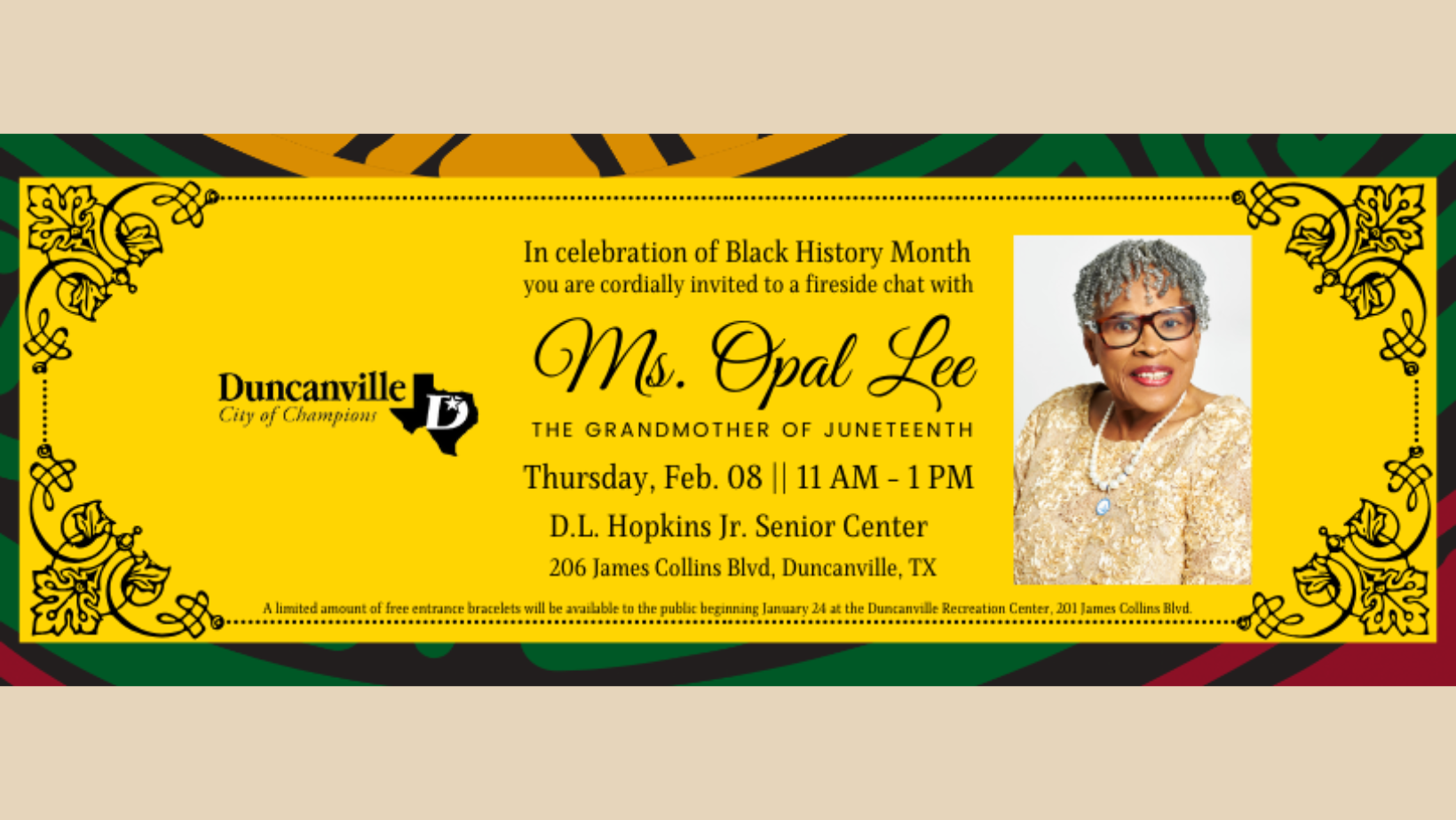Duncanville Hosts Fireside Chat with 'Grandmother of Opal