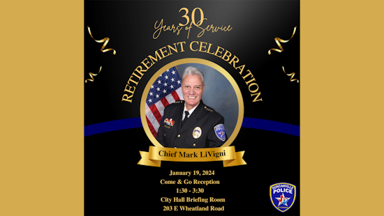 Duncanville Plans Fond Farewell Celebration for Retiring Police Chief LiVigni on January 19