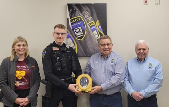 Eden Prairie Police Boosts Local Non-Profit's Heart Health Mission with AED Donation