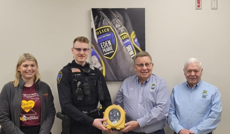 Eden Prairie Police Boosts Local Non-Profit's Heart Health Mission with AED Donation