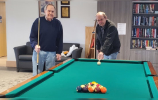 Eighty-Five-Year-Old Billiards Buff Phil Slotvig, Partner Curt Wallace Rule Pool Table at Minnesota Army Youth Center