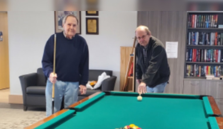Eighty-Five-Year-Old Billiards Buff Phil Slotvig, Partner Curt Wallace Rule Pool Table at Minnesota Army Youth Center
