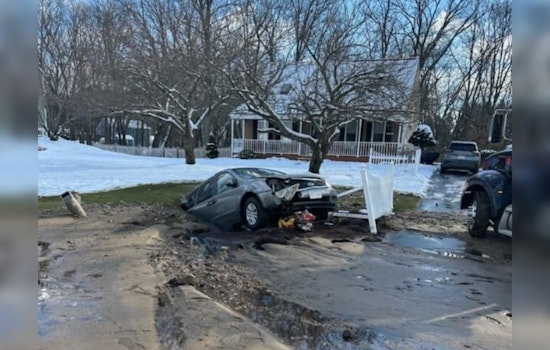 Elderly Man Survives as Sinkhole Swallows Van After Hydrant Crash in Attleboro