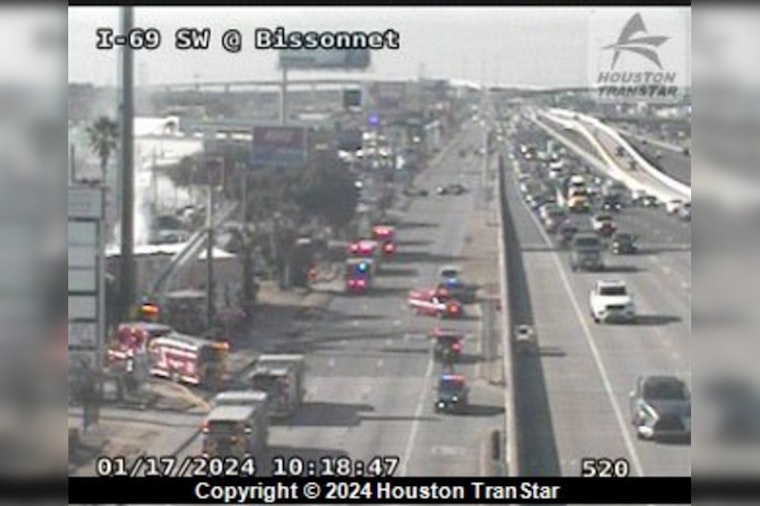 Fatal Warehouse Fire in Southwest Houston Sparks Arson Investigation, Disrupts Freeway Traffic