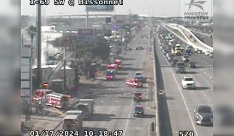 Fatal Warehouse Fire in Southwest Houston Sparks Arson Investigation, Disrupts Freeway Traffic