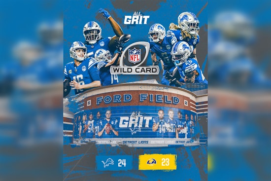 Ford Field Erupts as Detroit Lions Crush LA Rams, Ending 30-Year Playoff Drought Amidst Frigid Cheers