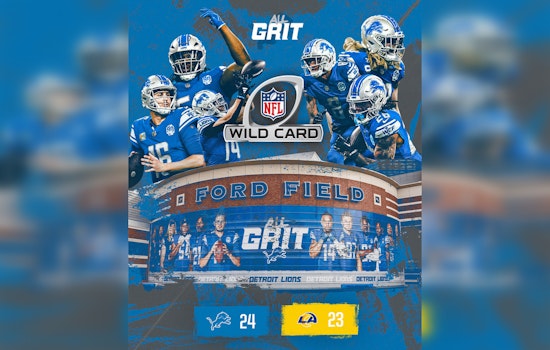 Ford Field Erupts as Detroit Lions Crush LA Rams, Ending 30-Year Playoff Drought Amidst Frigid Cheers