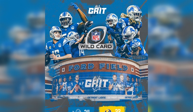 Ford Field Erupts as Detroit Lions Crush LA Rams, Ending 30-Year Playoff Drought Amidst Frigid Cheers