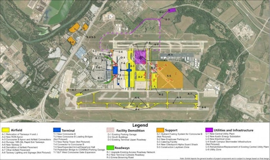 Future Expansions Unveiled for Austin Airport, $164M Concourse B and Connector Project
