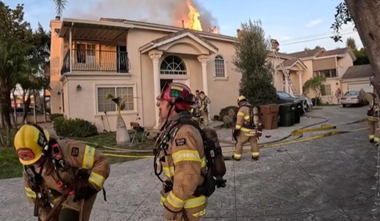 Garden Grove Firefighters Heroically Quell Attic Blaze, Protecting Duplex and Residents