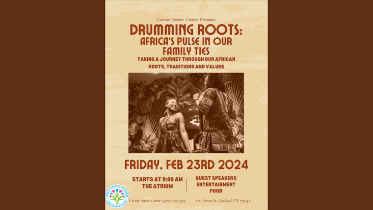 Garland Hosts 'Drumming Roots' to Celebrate African Family Traditions February 23rd
