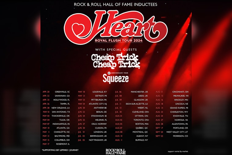 Heart's "Royal Flush" Tour to Electrify San Antonio with Cheap Trick and Classic Rock Anthems