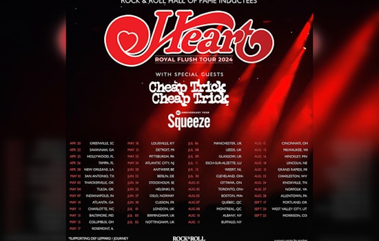 Heart's "Royal Flush" Tour to Electrify San Antonio with Cheap Trick and Classic Rock Anthems
