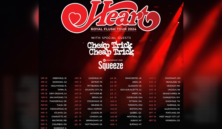 Heart's "Royal Flush" Tour to Electrify San Antonio with Cheap Trick and Classic Rock Anthems
