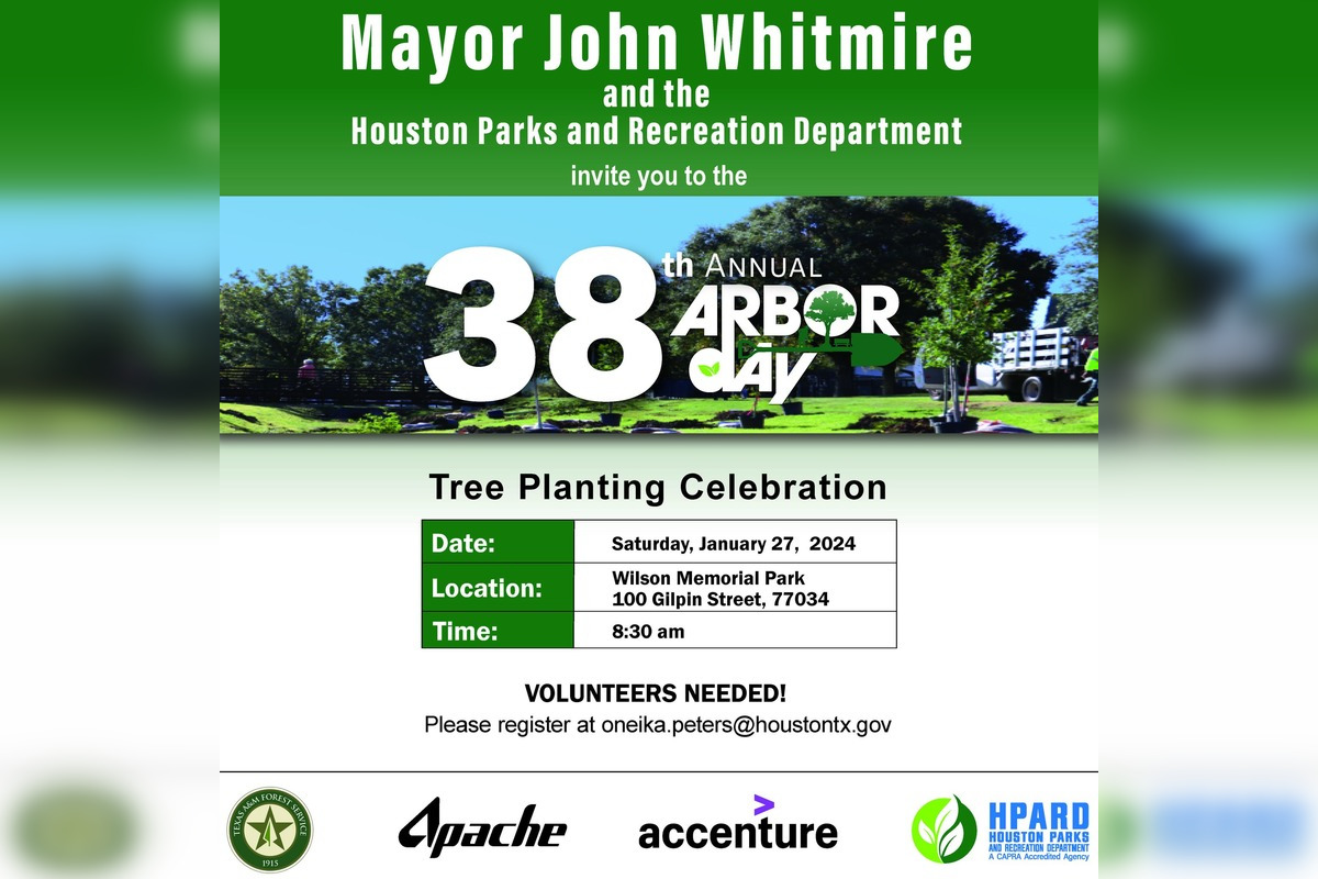 Houston Celebrates 38th Arbor Day with 1,000 Tree Planting Initiative