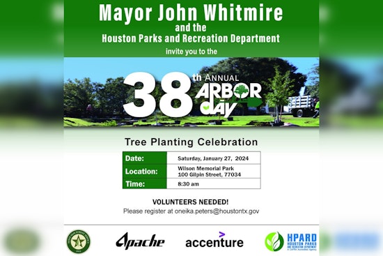 Houston Celebrates 38th Arbor Day with 1,000 Tree Planting Initiative at Wilson-Memorial Park